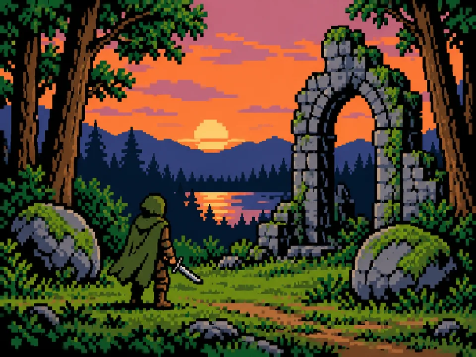 Pixel retrô de 8 bits