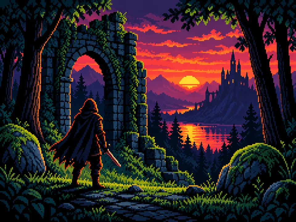 Pixel néon de alto contraste